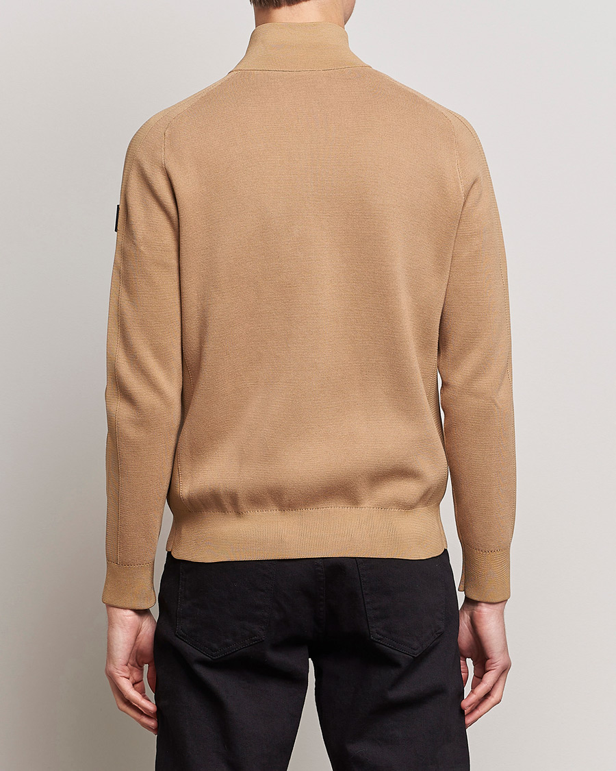 Herren | Pullover | BOSS BLACK | Fisio Knitted Full Zip Medium Beige