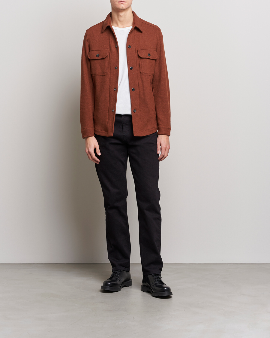 Herren | Hemden | BOSS BLACK | Carper Wool Overshirt Medium Brown