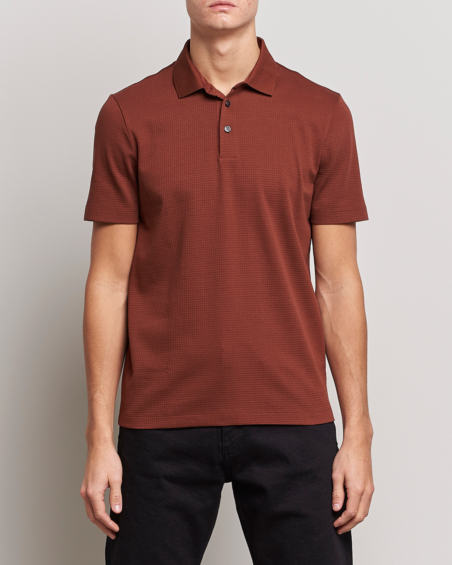 Herren |  | BOSS BLACK | Pitton Waffle Polo Medium Brown