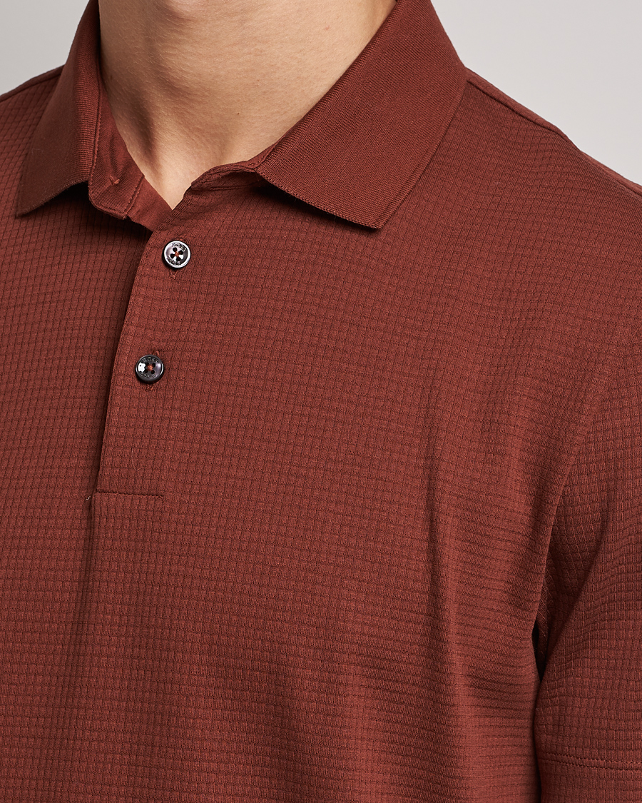Herren | Poloshirts | BOSS BLACK | Pitton Waffle Polo Medium Brown