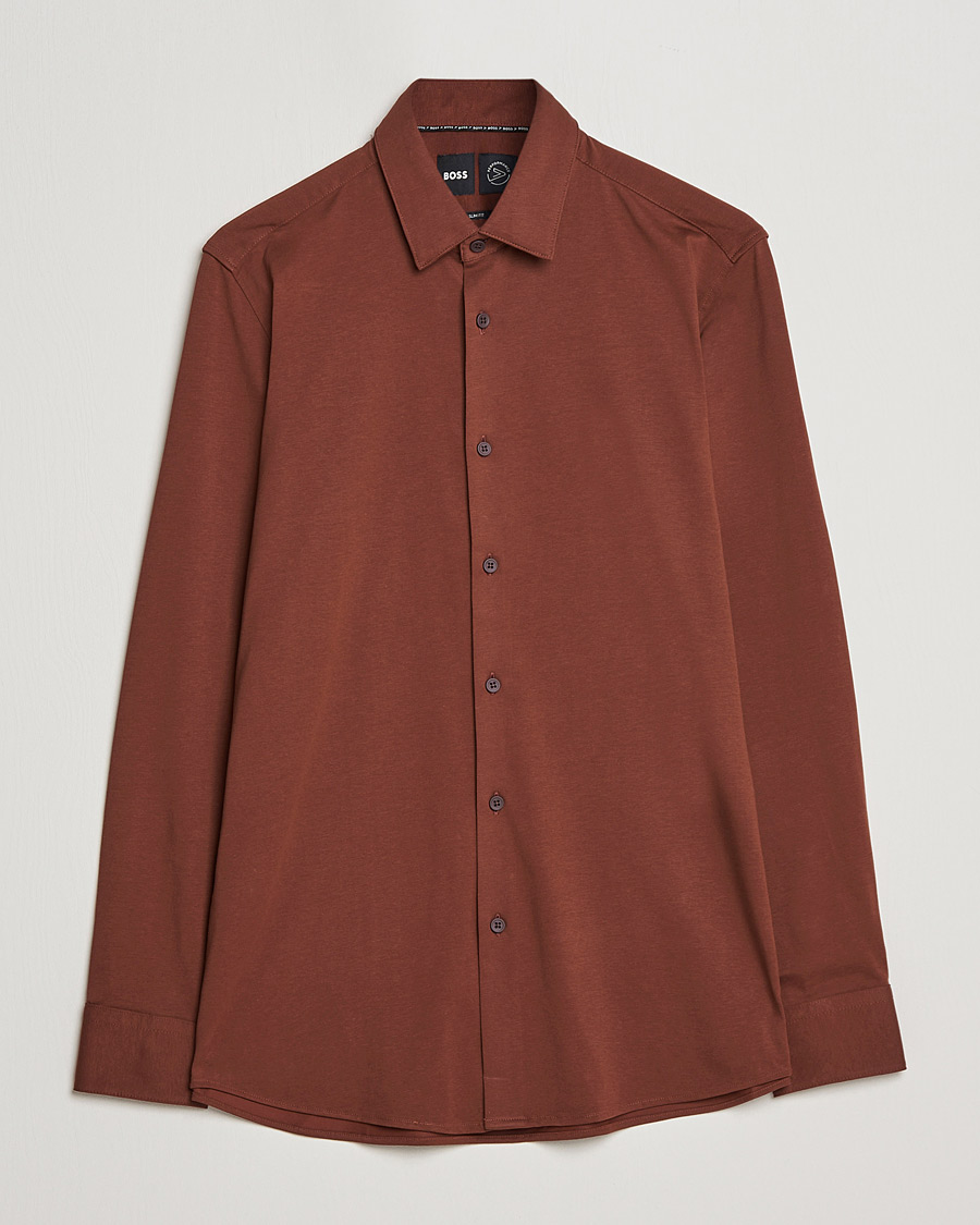 Herren | Hemden | BOSS BLACK | Hank 4-Way Stretch Shirt Medium Brown