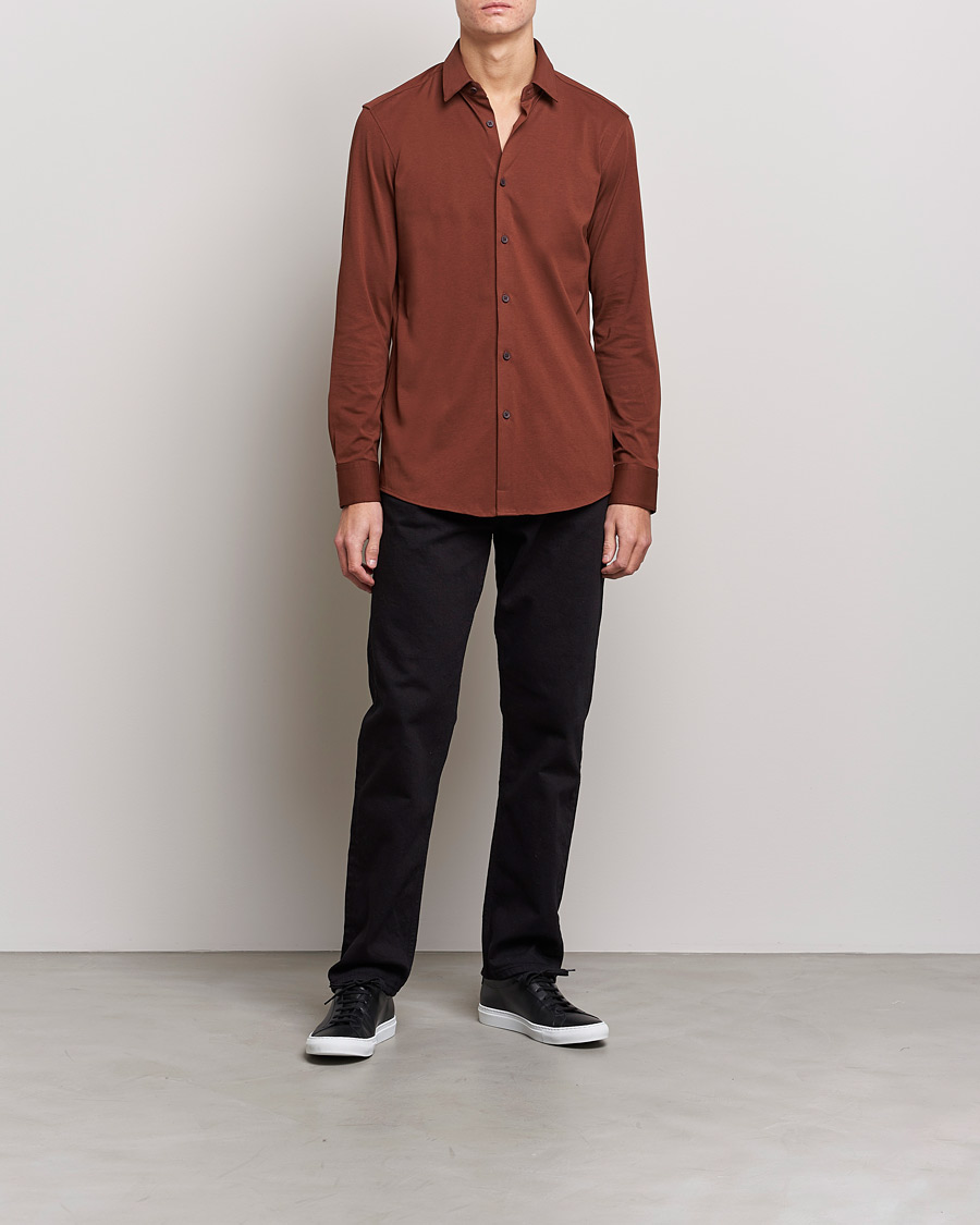 Herren | Hemden | BOSS BLACK | Hank 4-Way Stretch Shirt Medium Brown