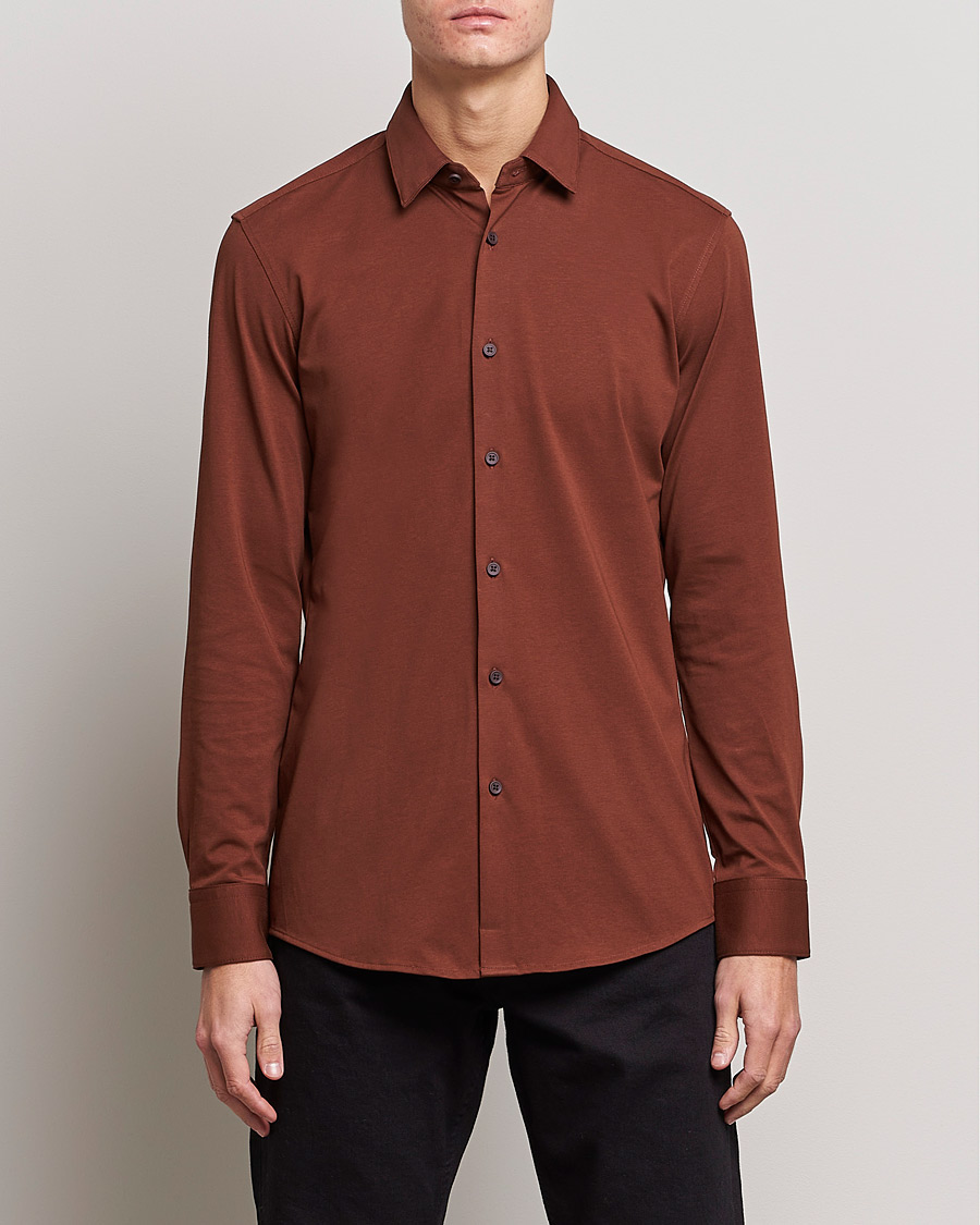 Herren | Hemden | BOSS BLACK | Hank 4-Way Stretch Shirt Medium Brown