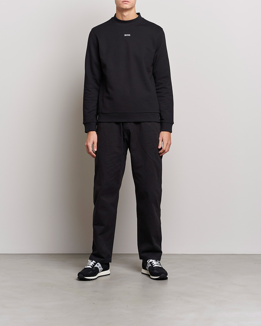 Herren | Pullover | BOSS GREEN | Salbock Center Logo Sweatshirt Black