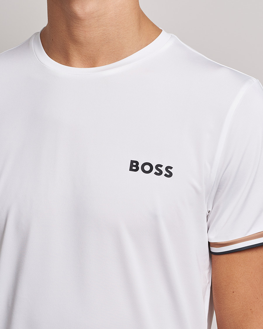 Herren | T-Shirts | BOSS GREEN | Performance MB Crew Neck T-Shirt White