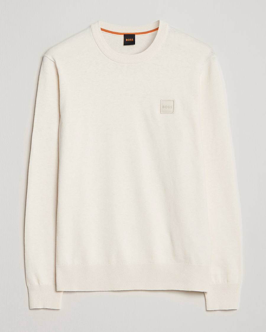 BOSS ORANGE Kanovano Knitted Sweater Open White bei Care of Carl