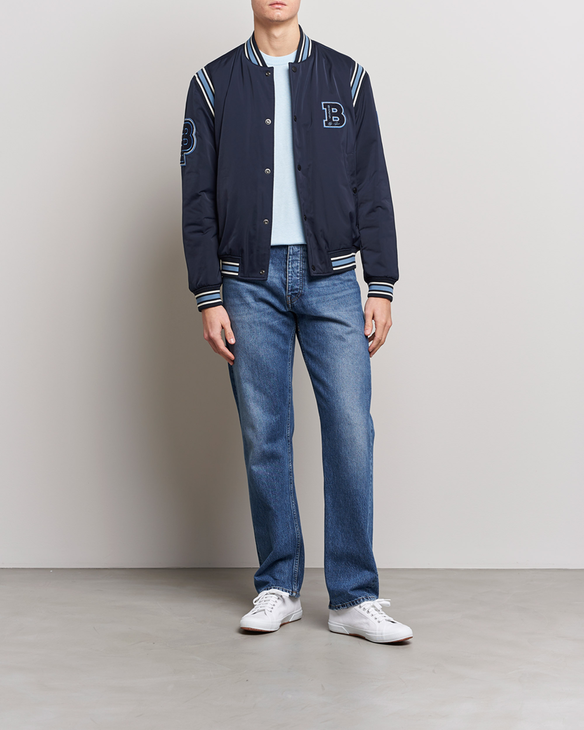 Herren | Jacken | BOSS ORANGE | Oronzo Varsity Bomber Jacket Dark Blue