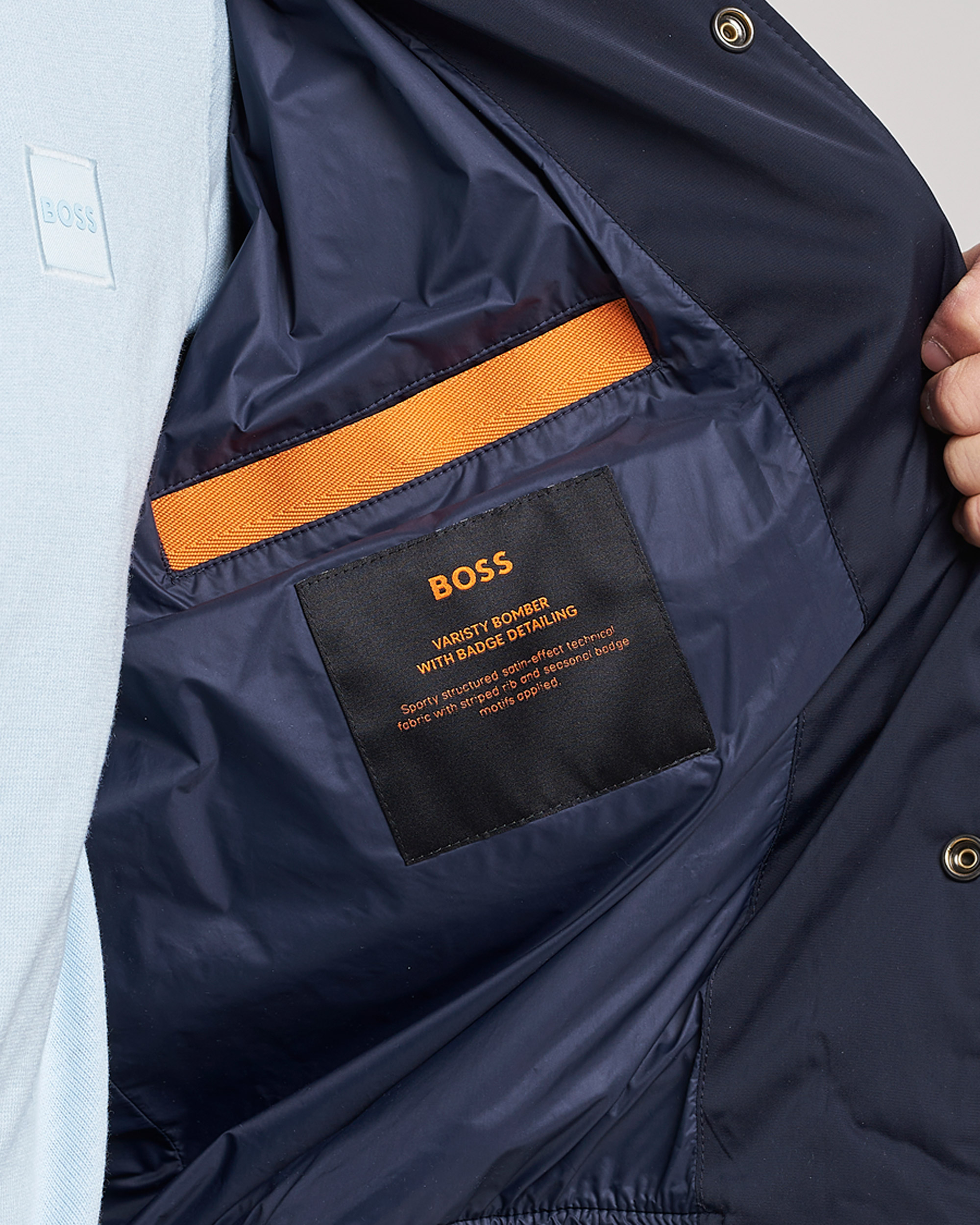 Herren | Jacken | BOSS ORANGE | Oronzo Varsity Bomber Jacket Dark Blue