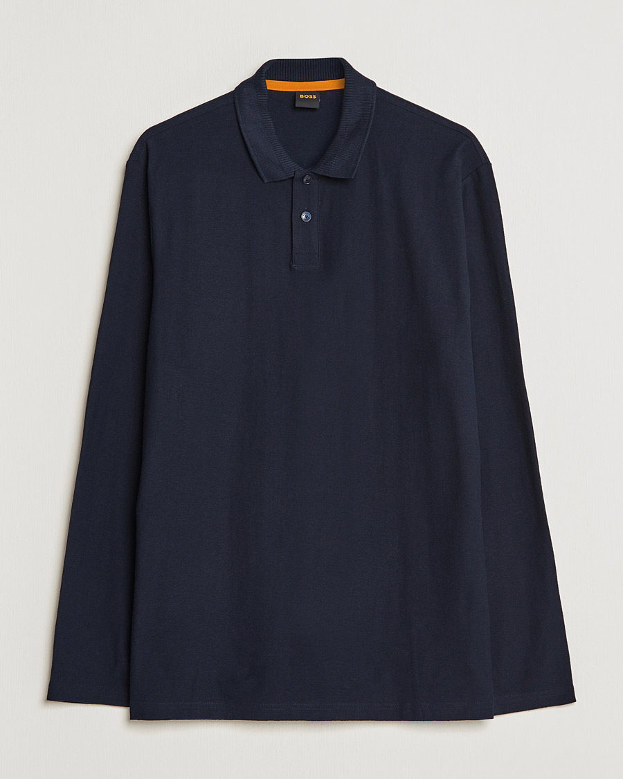 Herren | Pullover | BOSS ORANGE | Pecollege Knitted Polo Dark Blue