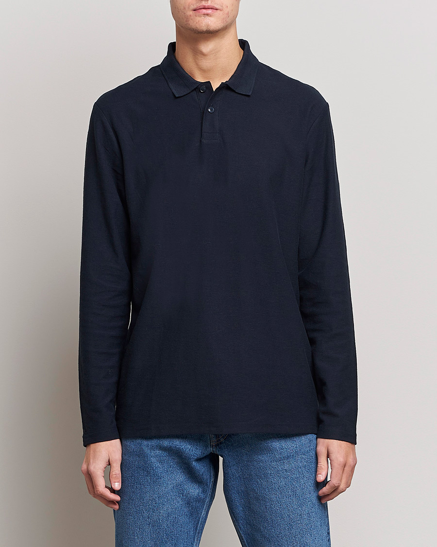 Herren | Bestickte Polohemden | BOSS ORANGE | Pecollege Knitted Polo Dark Blue