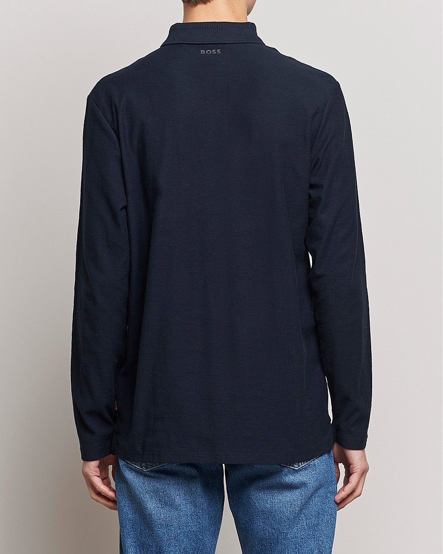 Herren | Pullover | BOSS ORANGE | Pecollege Knitted Polo Dark Blue