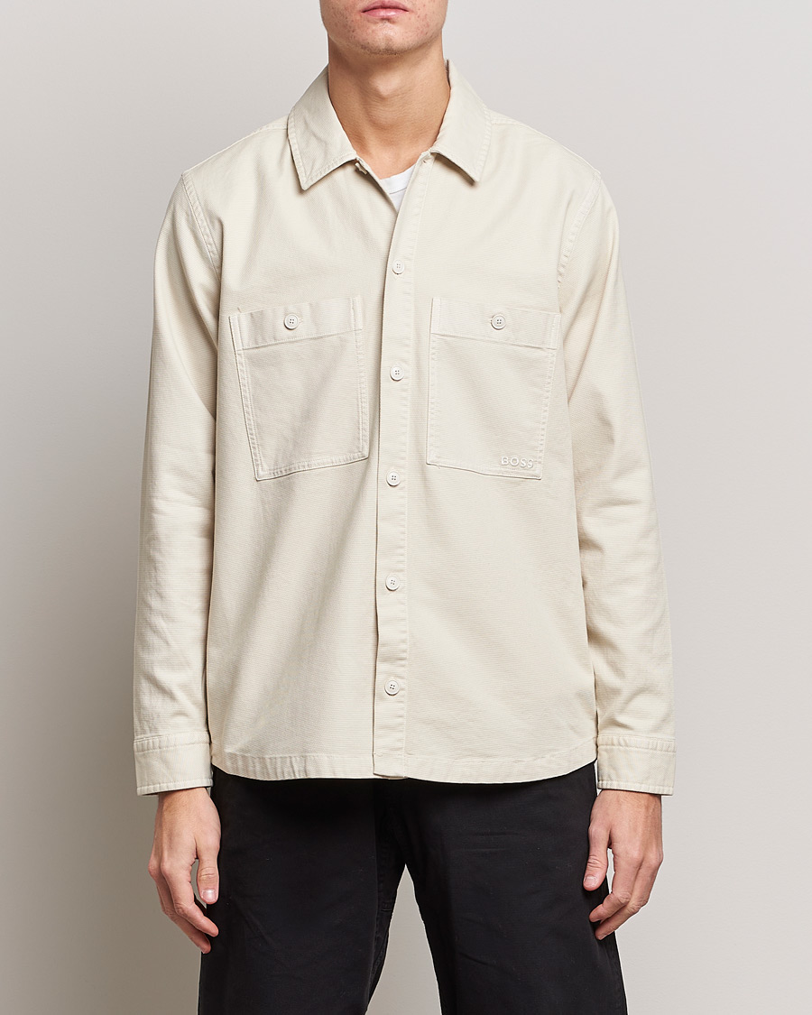 Herren | Hemden | BOSS ORANGE | Locky Pocket Overshirt Open White