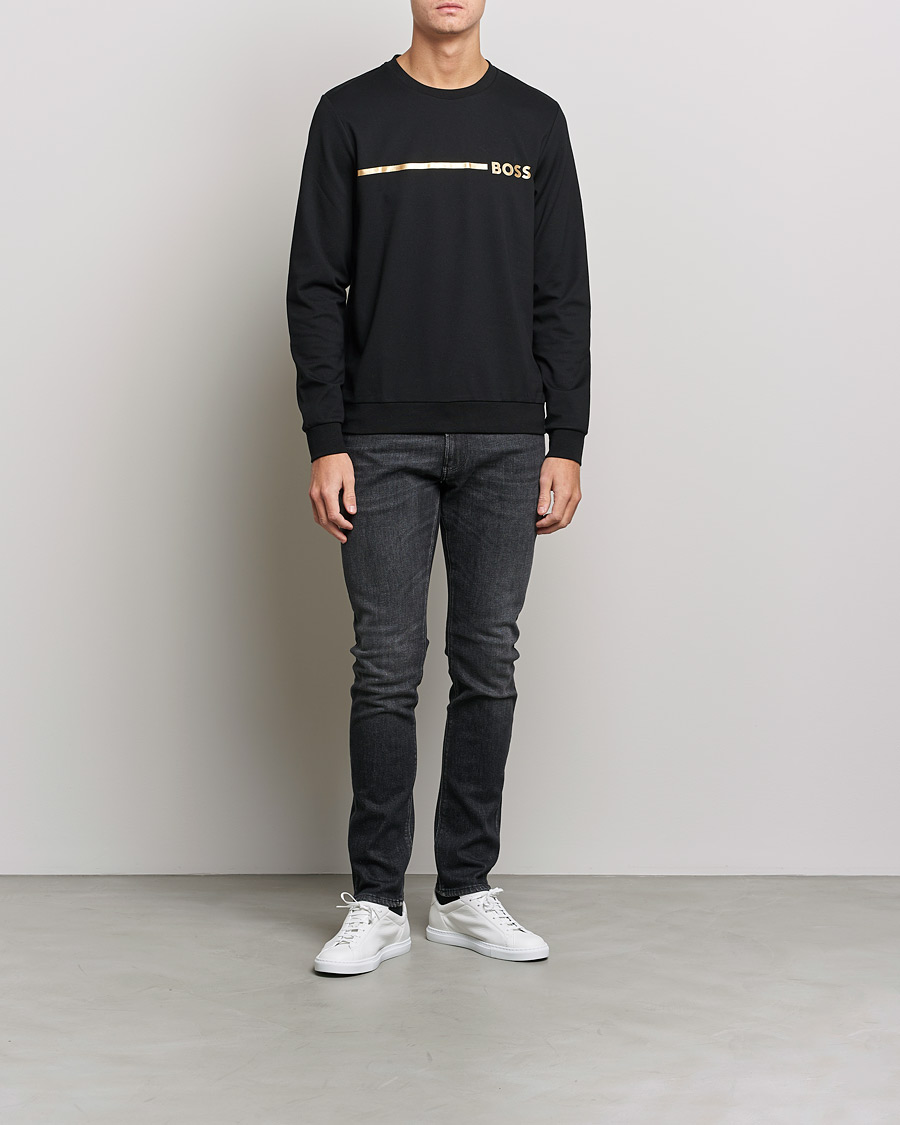Herren | Pullover | BOSS BLACK | Tracksuit Sweatshirt Black/Gold
