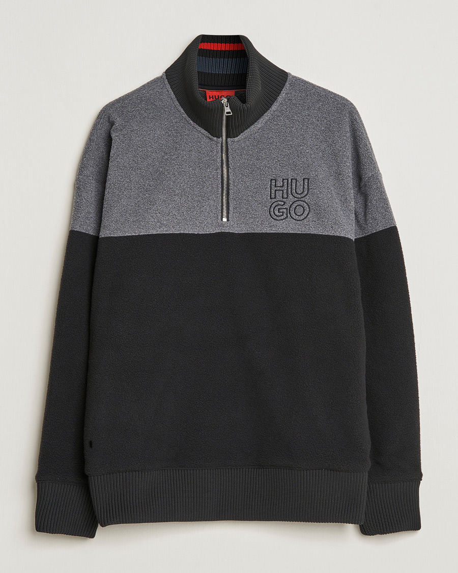 Herren | Pullover | HUGO | Dorpin Half Zip Sweater Black