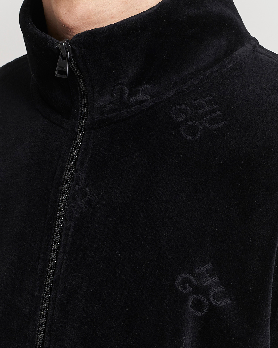 Herren | Pullover | HUGO | Dornbill Velvet Full Zip Jacket Black