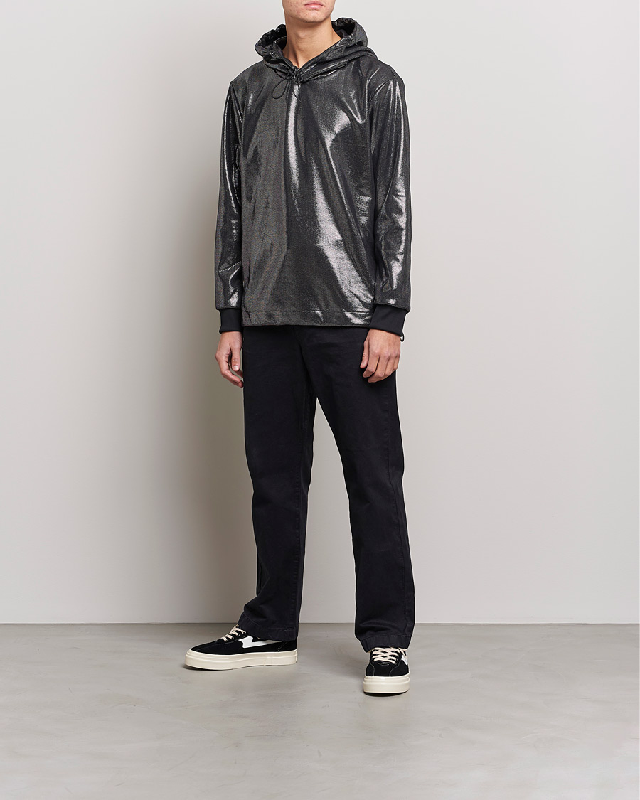Herren | Pullover | HUGO | Descolar Shiny Hoodie Black
