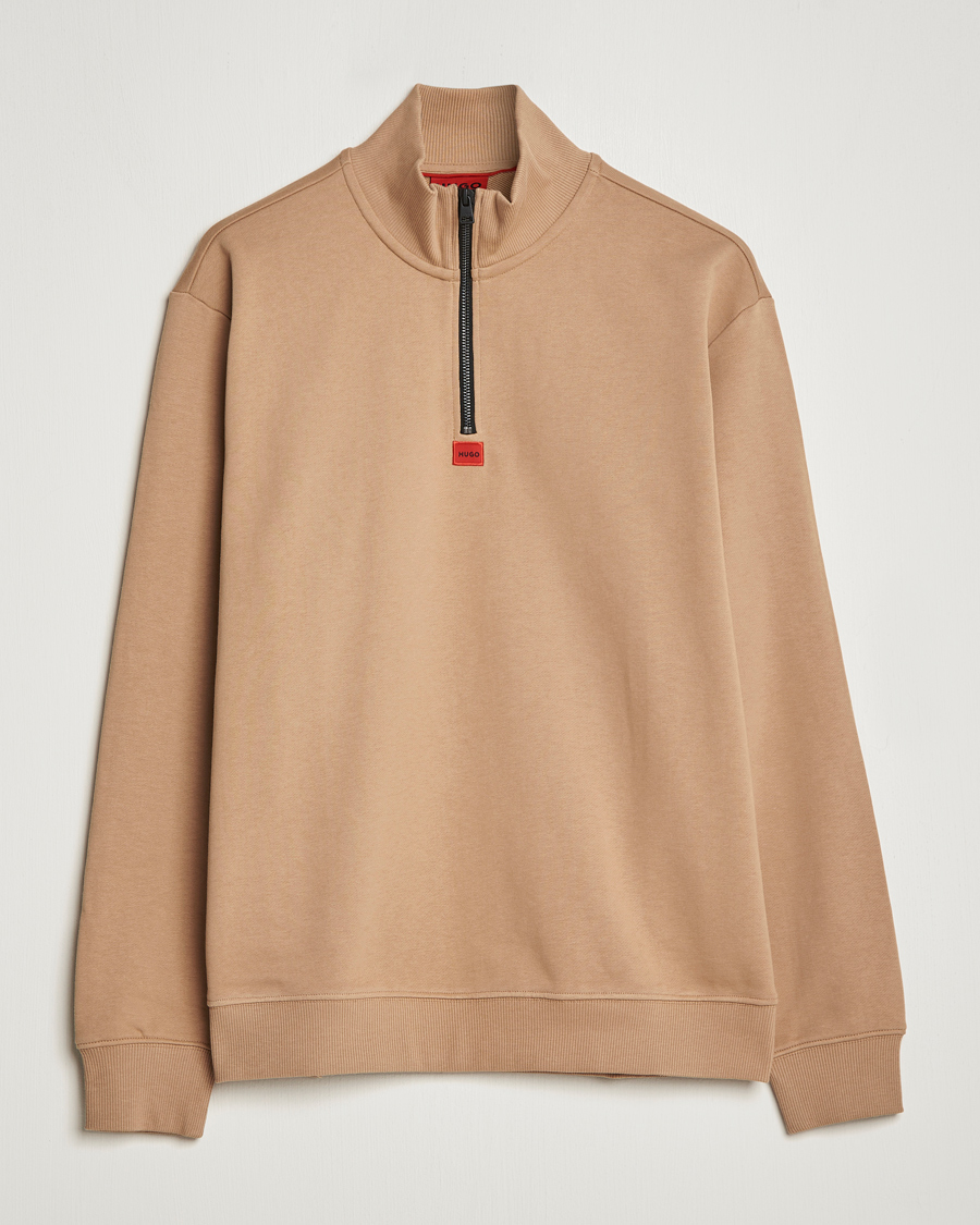 Herren | Pullover | HUGO | Durty Half Zip Sweater Medium Beige