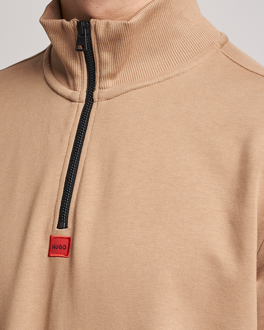 Herren | Pullover | HUGO | Durty Half Zip Sweater Medium Beige
