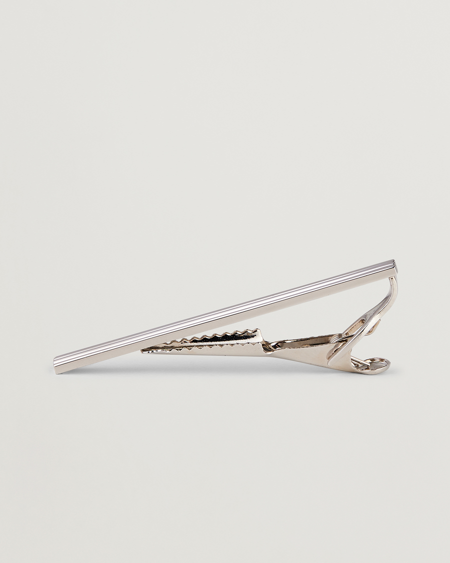 Herren | Business & Beyond | Amanda Christensen | Ribbed Tie Clip Silver