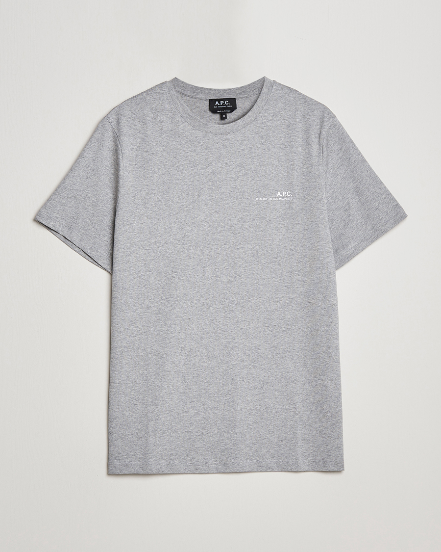 Herren | Kurzarm T-Shirt | A.P.C. | Item T-Shirt Heather Grey
