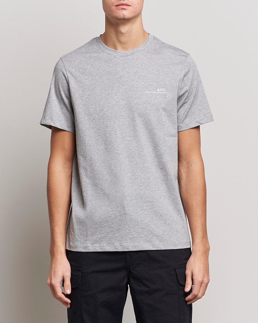 Herren | Kurzarm T-Shirt | A.P.C. | Item T-Shirt Heather Grey