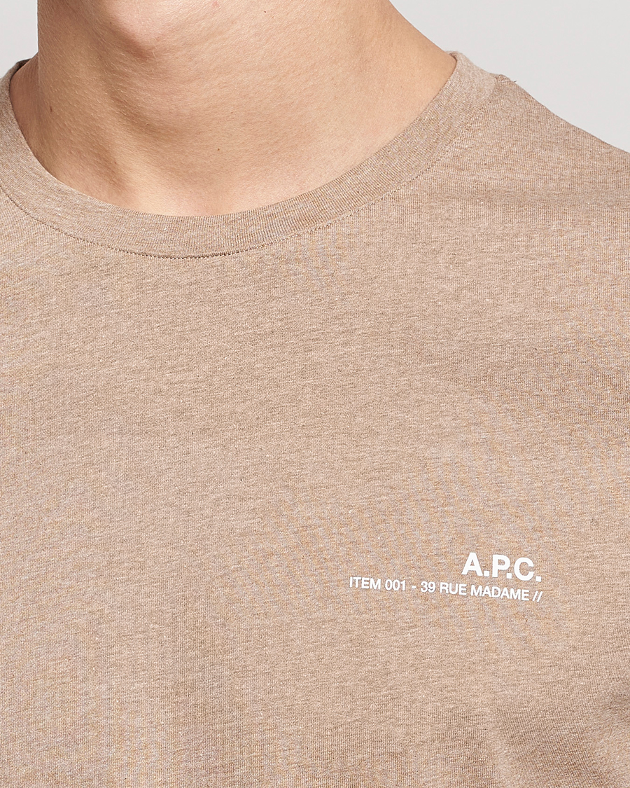 Herren | T-Shirts | A.P.C. | Item T-Shirt Heather Beige