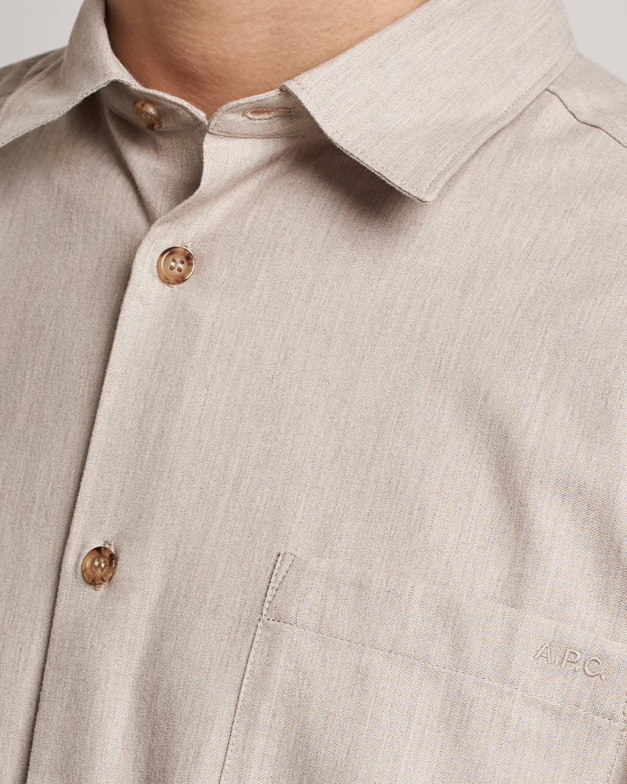 Herren | Hemden | A.P.C. | Marlo Flannel Shirt Heather Beige