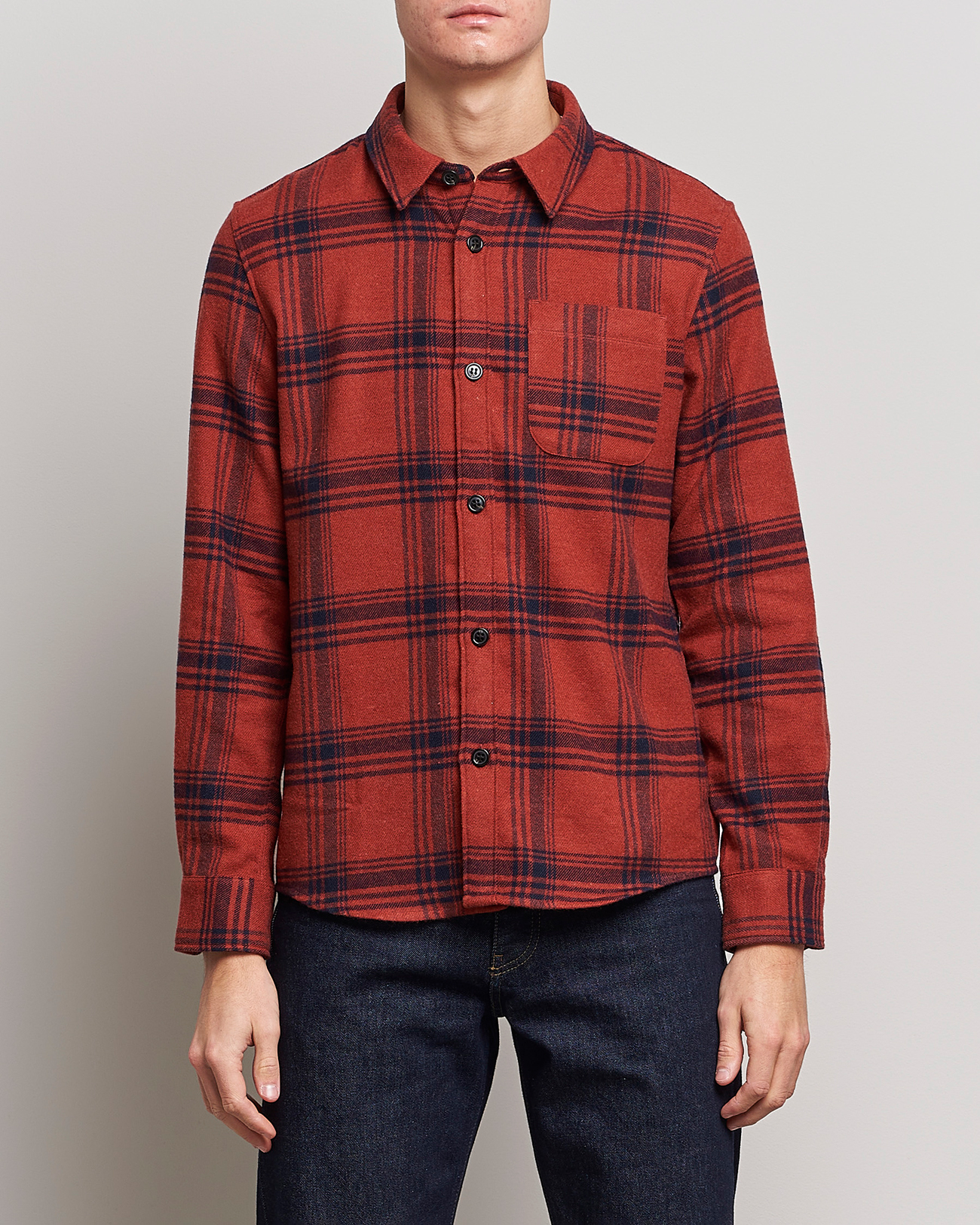 Herren | Overshirts | A.P.C. | Trek Heavy Overshirt Brick Red