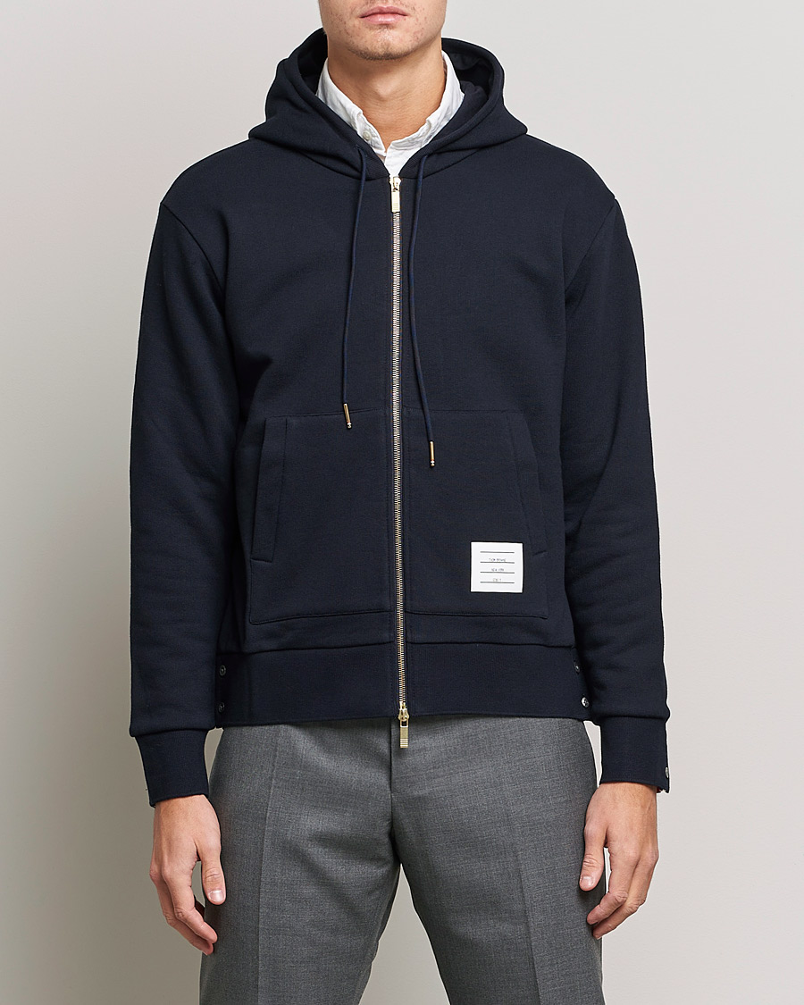Herren | Pullover | Thom Browne | Center Back Full Zip Hoodie Navy