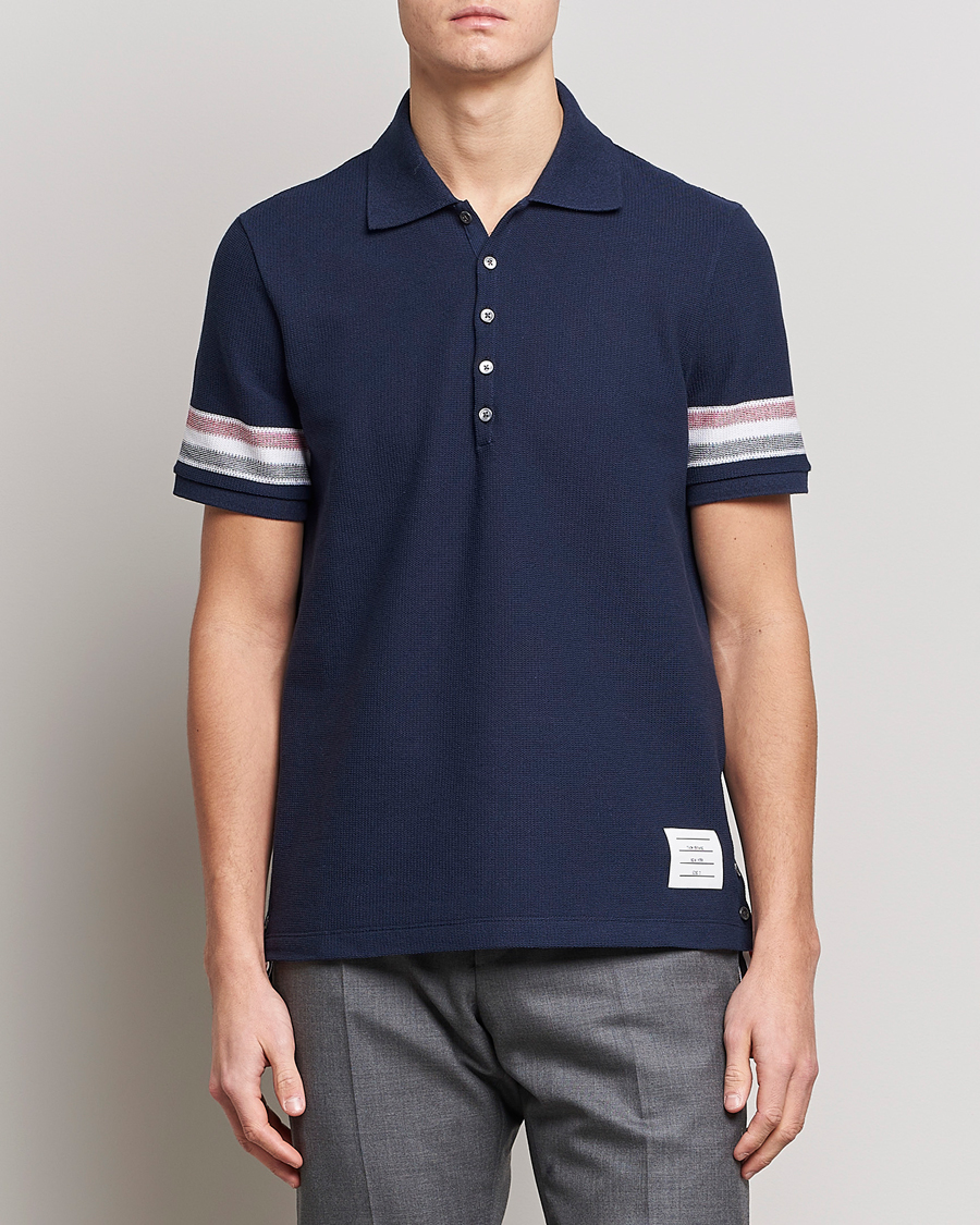 Herren | Thom Browne | Thom Browne | RWB Stripe Polo Shirt Navy