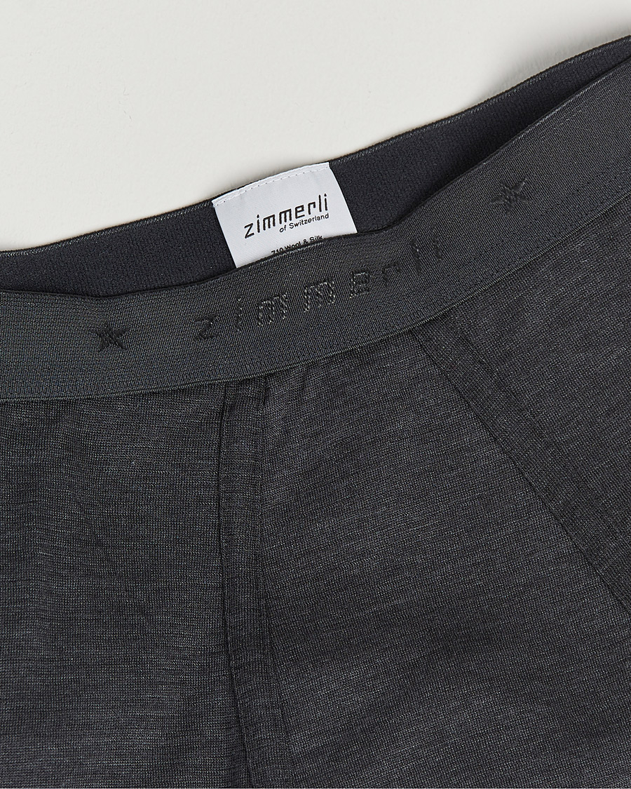 Herren |  | Zimmerli of Switzerland | Wool/Silk Long Johns Charcoal