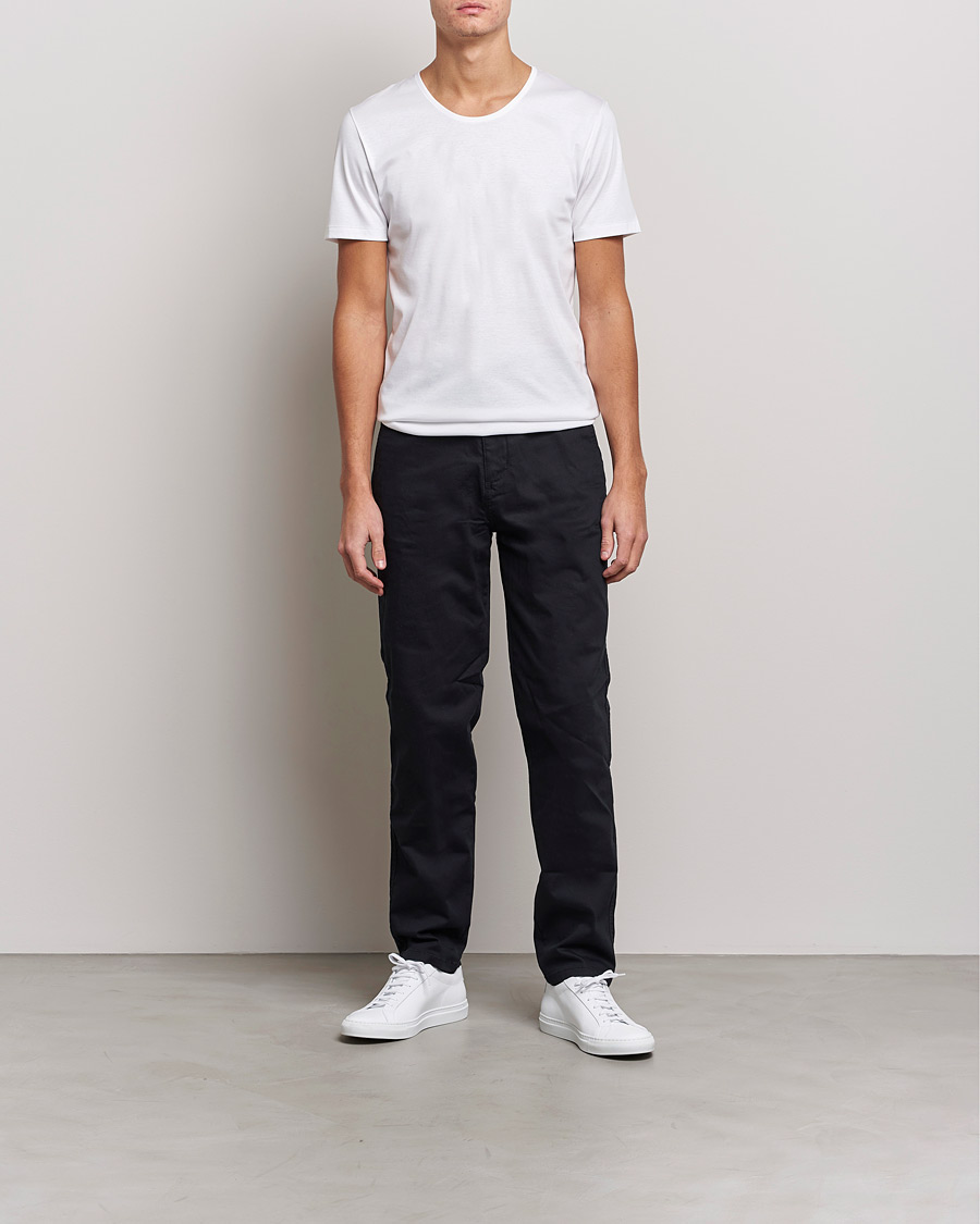 Herren | T-Shirts | Zimmerli of Switzerland | Sea Island Cotton Crew Neck T-Shirt White