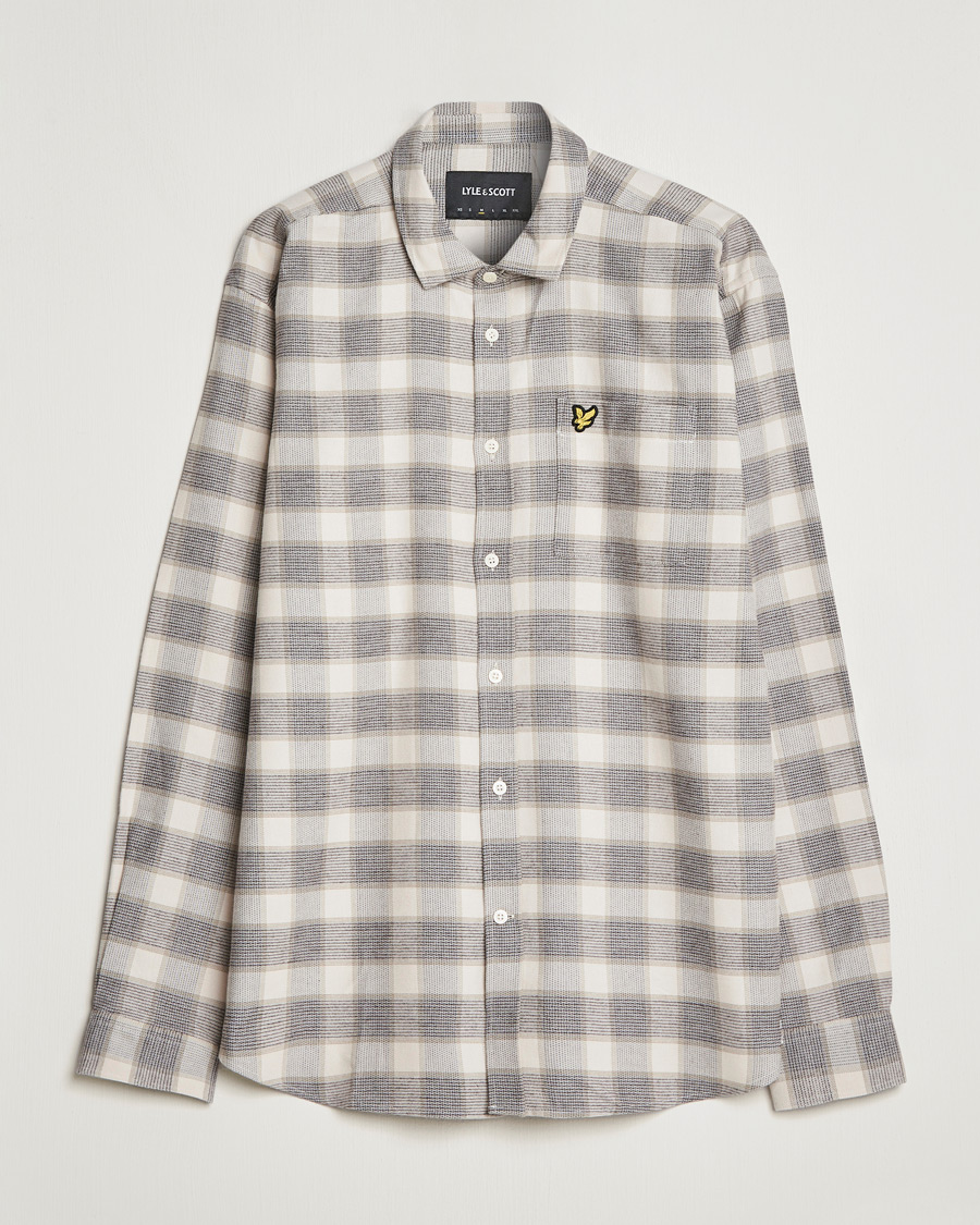 Herren | Hemden | Lyle & Scott | Checked Cotton Shirt Taupe