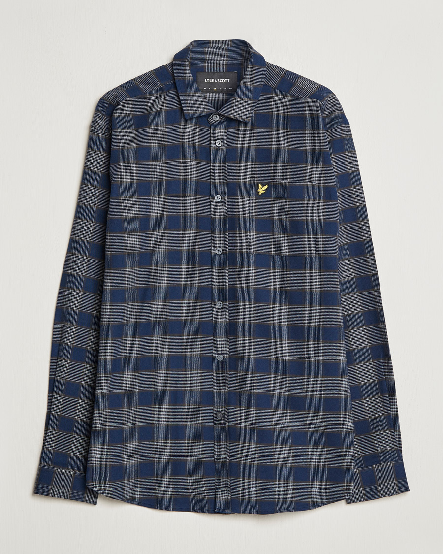 Herren | Hemden | Lyle & Scott | Checked Cotton Shirt Dark Navy
