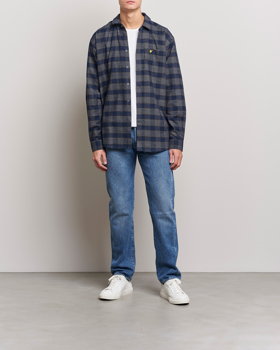 Herren | Hemden | Lyle & Scott | Checked Cotton Shirt Dark Navy
