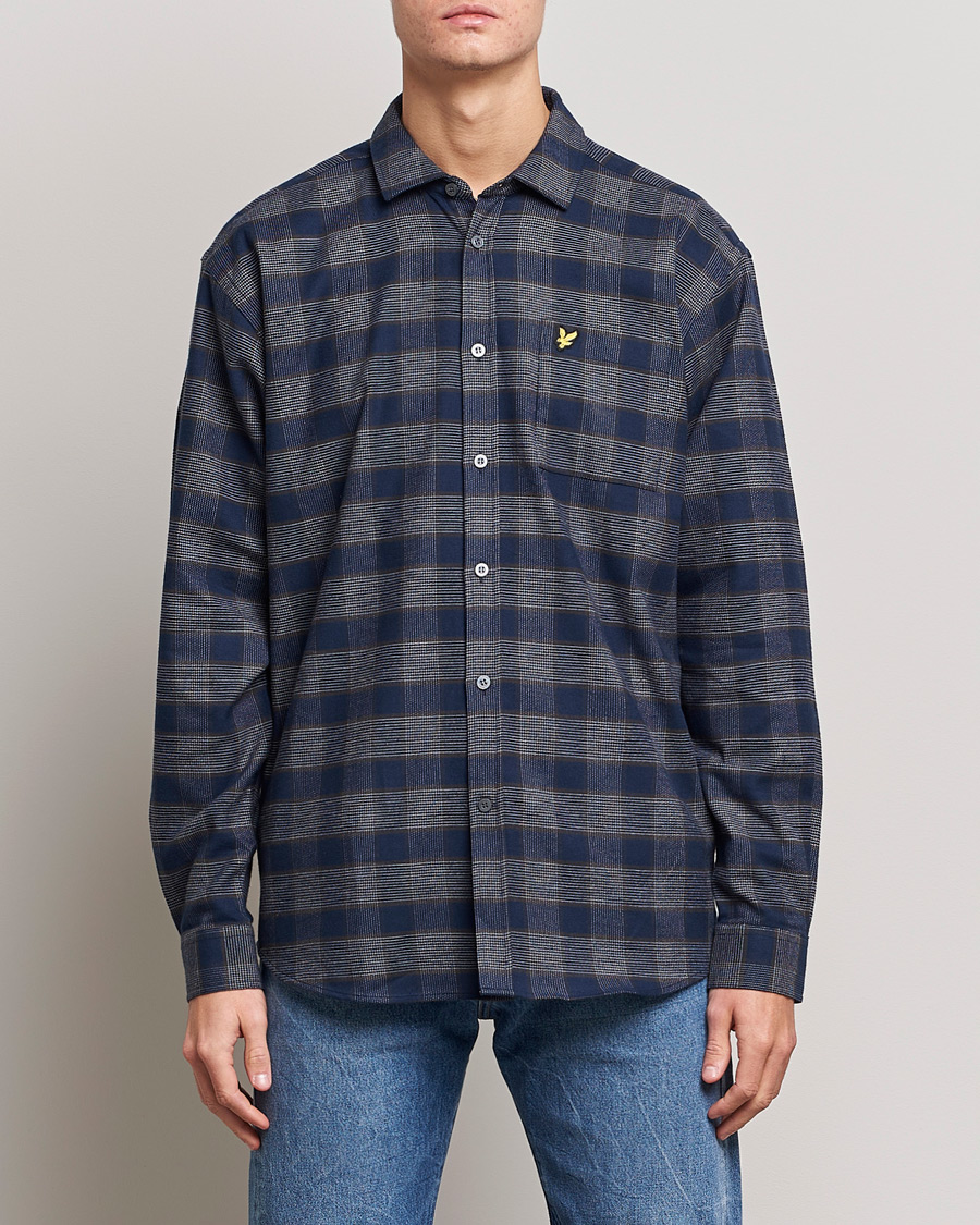 Herren | Hemden | Lyle & Scott | Checked Cotton Shirt Dark Navy