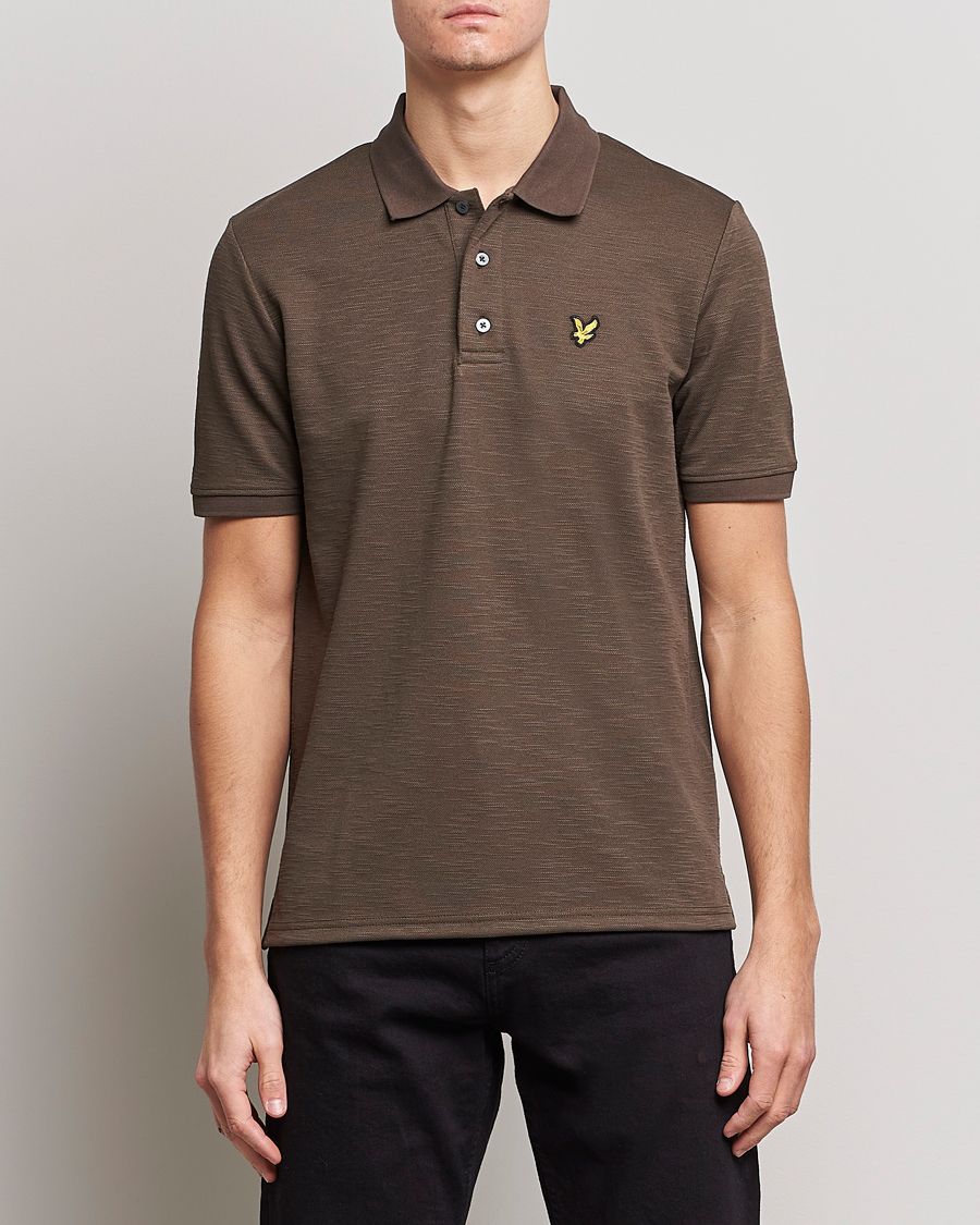 Herren |  | Lyle & Scott | Chunky Slub Pique Polo Form Green