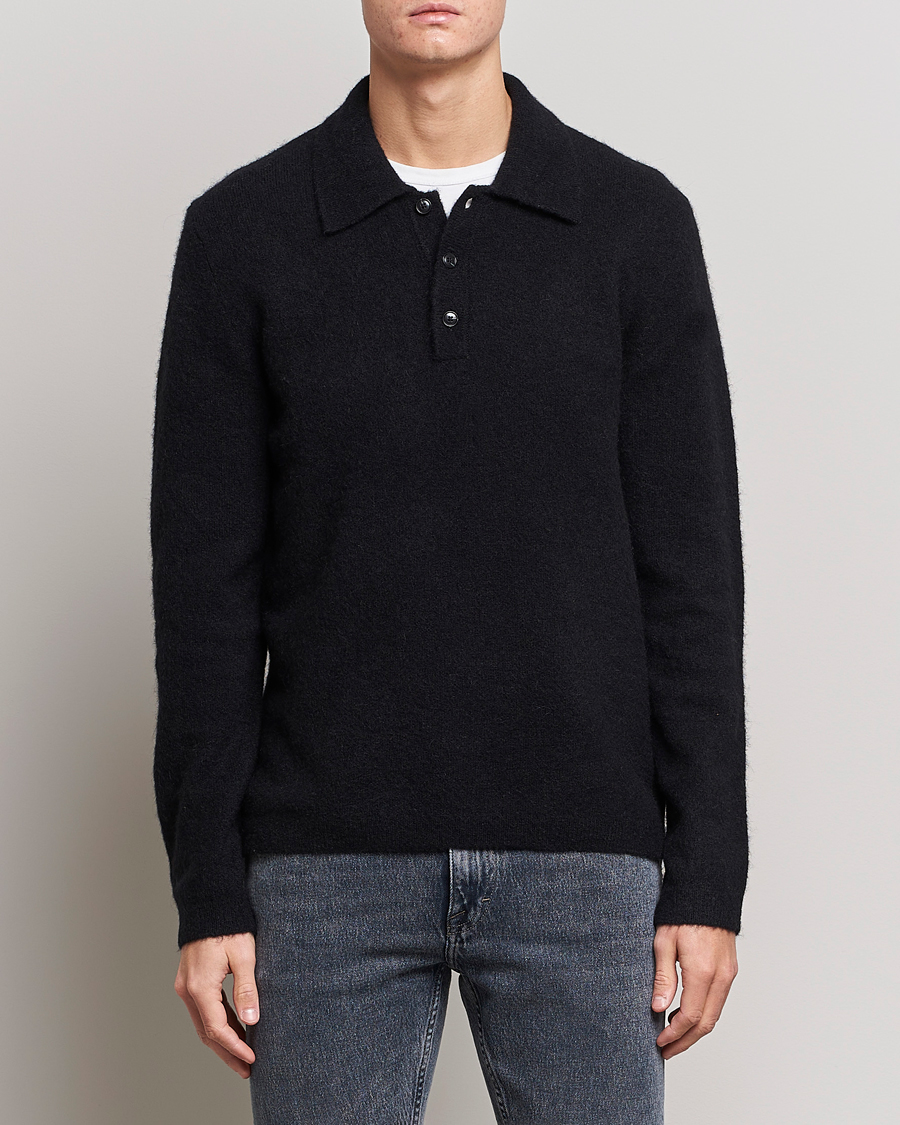 Herren |  | Tiger of Sweden | Taylen Alpacka Knitted Pique Black