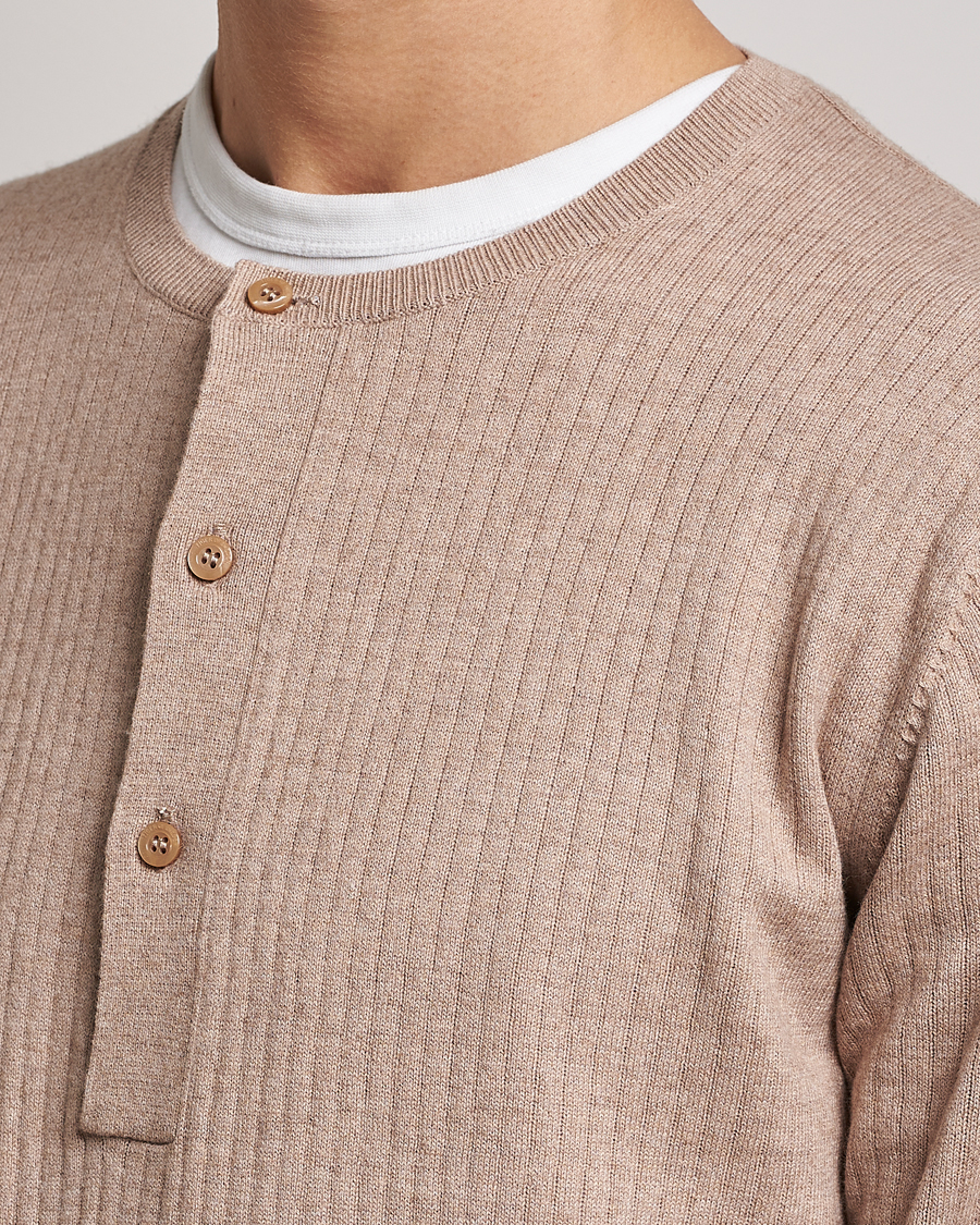 Herren | Pullover | Tiger of Sweden | Nassau Cotton Wool Knitted Sweater Beigie Melange