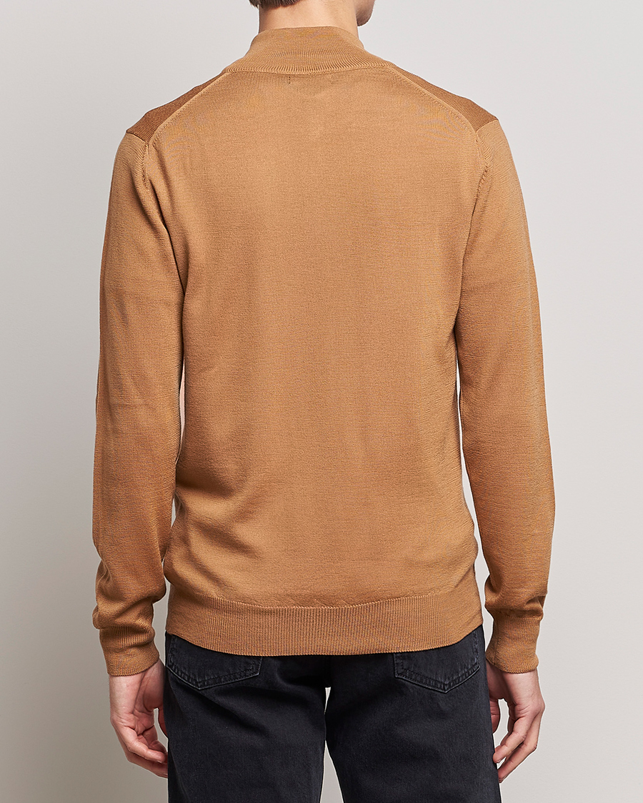 Herren | Pullover | J.Lindeberg | Kian Quarter Zip Merino Sweater Chipmunk
