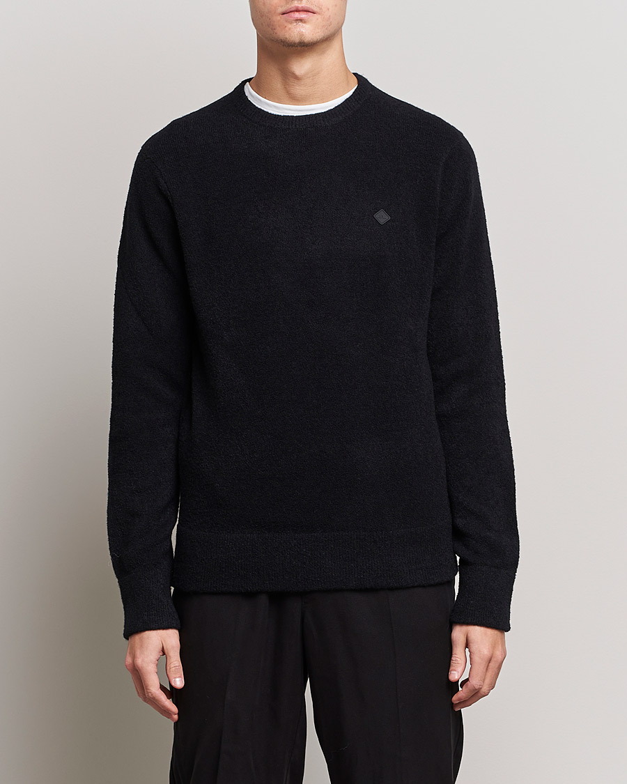 Herren |  | J.Lindeberg | Yuri Merino Logo Crew Neck Sweater Black