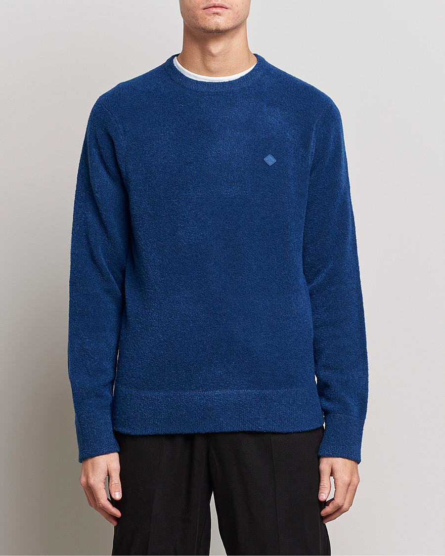 Herren |  | J.Lindeberg | Yuri Merino Logo Crew Neck Sweater Navy Peony