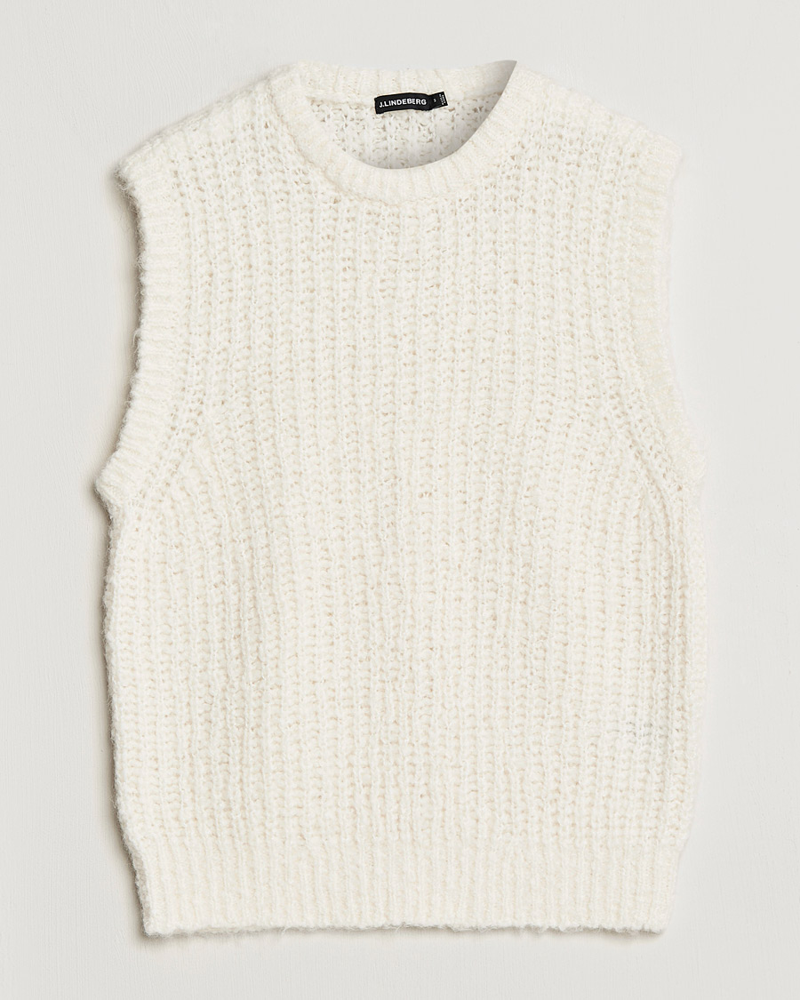 Herren | Pullover | J.Lindeberg | Alfons Wool Slipover Cloud White