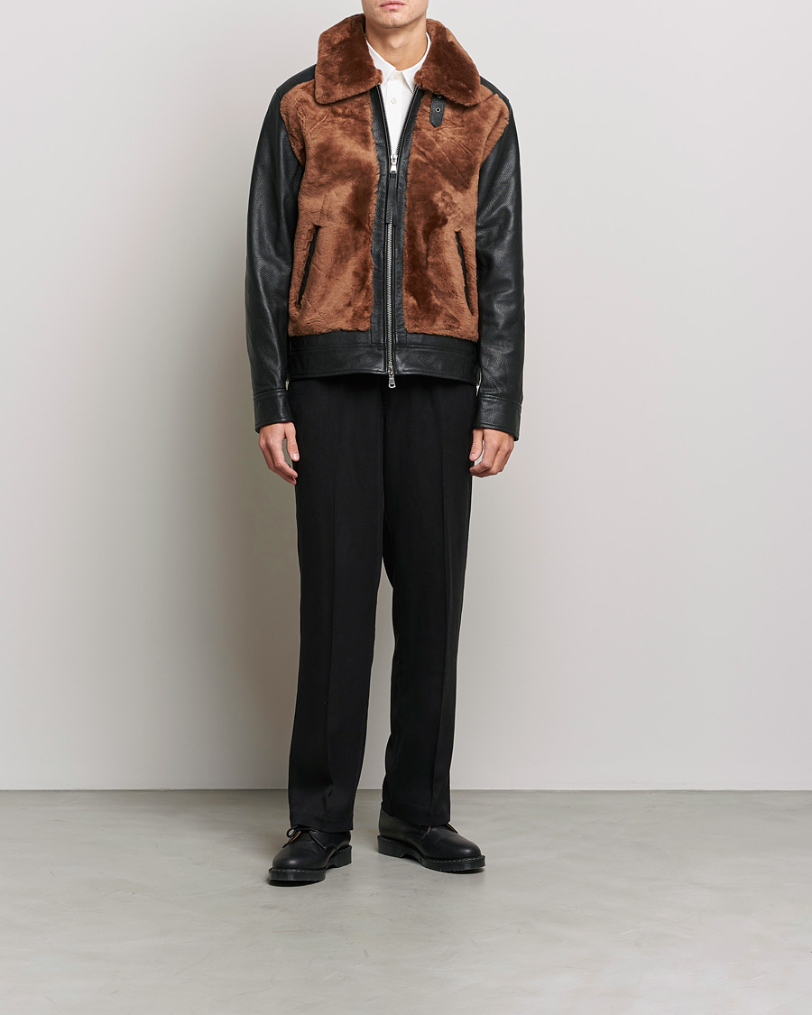 Herren | Lederjacken | J.Lindeberg | Grizzly Sheepskin Leather Jacket Chipmunk