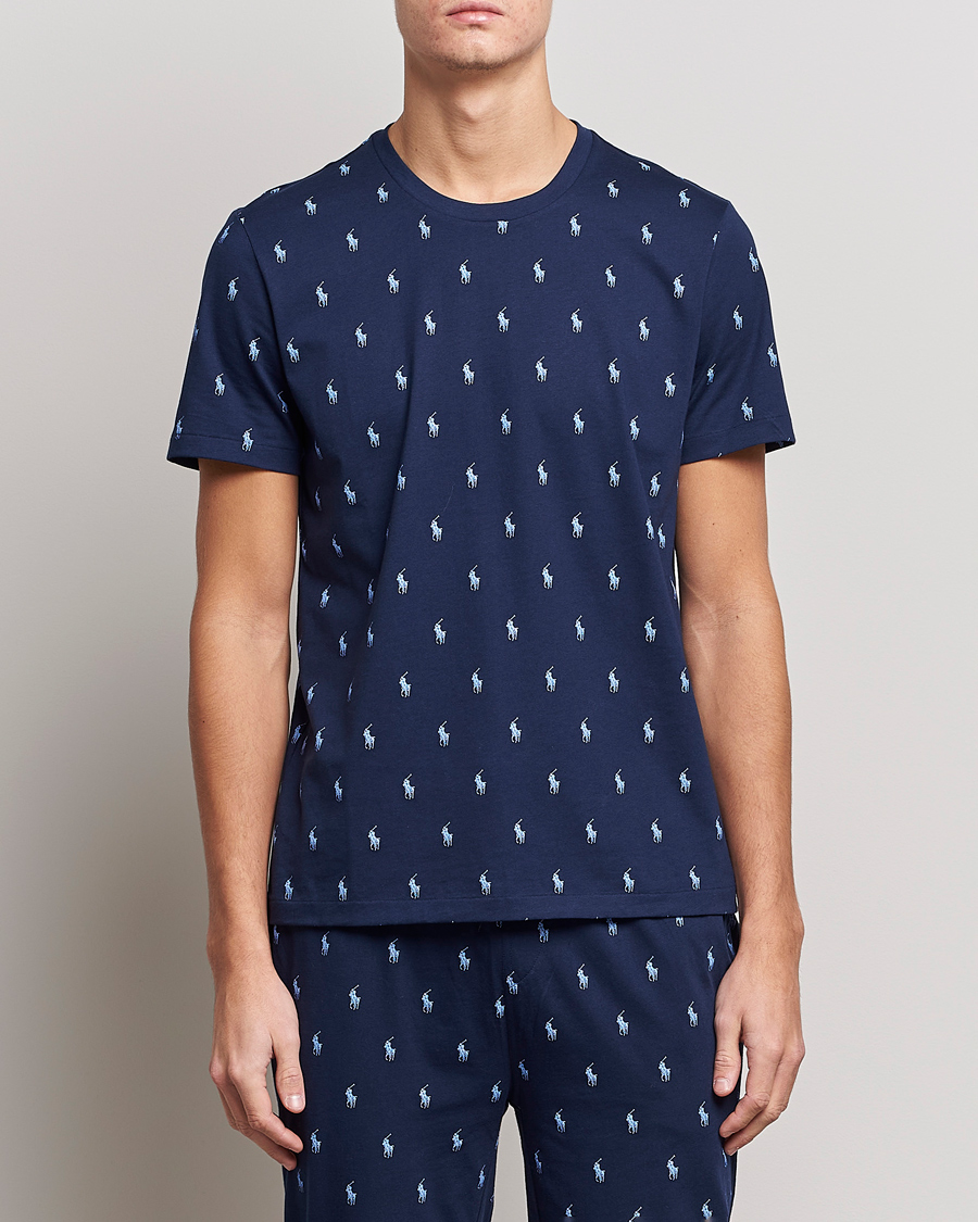 Herren | T-Shirts | Polo Ralph Lauren | Printed Pony Crew Neck T-Shirt Navy