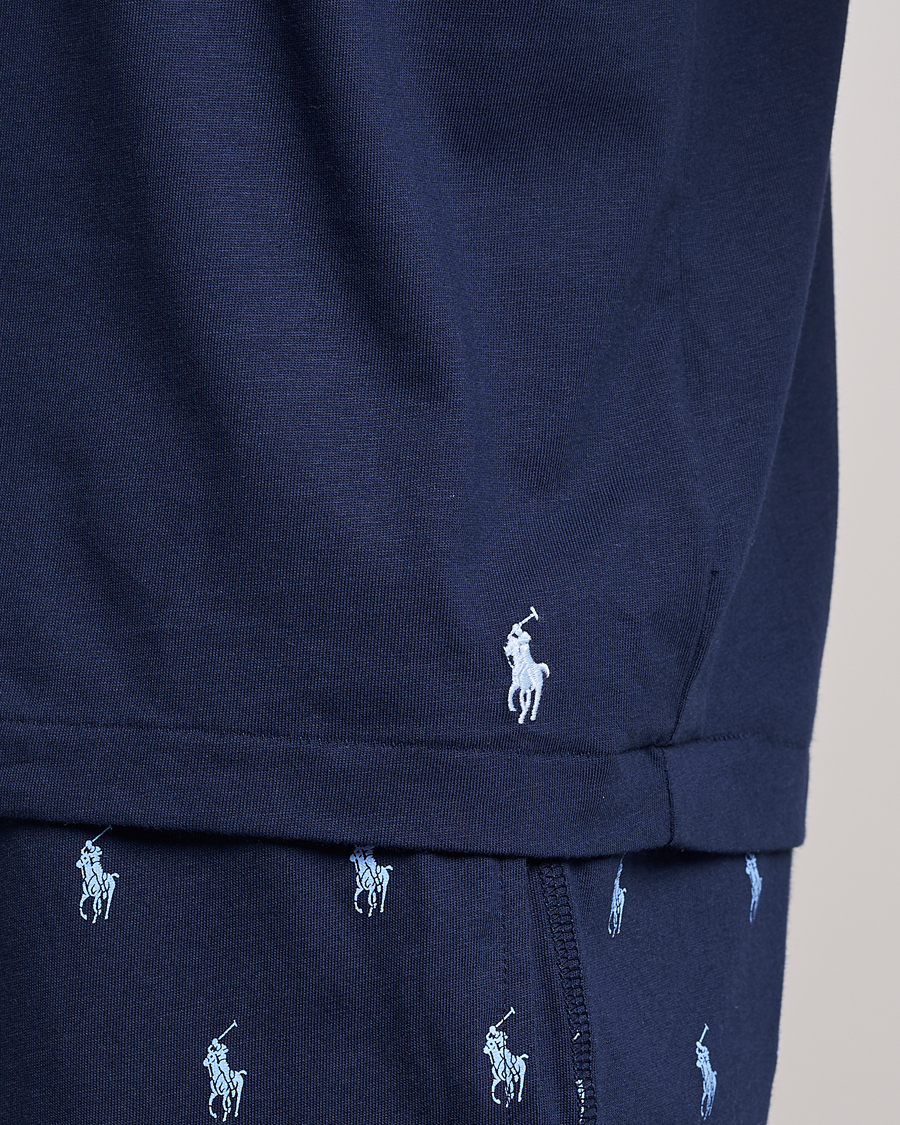 Herren | T-Shirts | Polo Ralph Lauren | Cotton Logo Crew Neck T-Shirt Navy