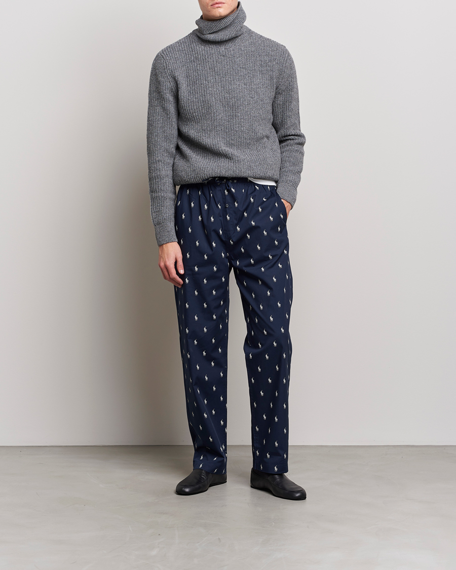 Herren | Schlafanzüge & Bademäntel | Polo Ralph Lauren | Cotton Printed Pony Pyjama Pants Navy