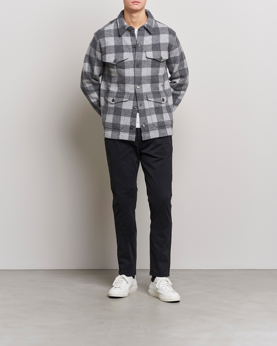 Herren | Hemden | Polo Ralph Lauren | Checked Wool Overshirt Jacket Grey Multi