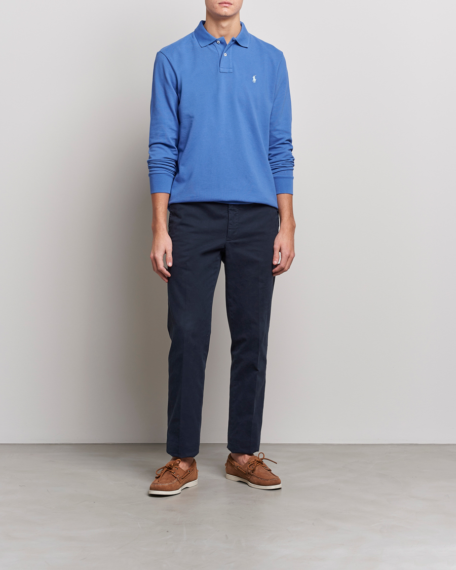 Herren | Pullover | Polo Ralph Lauren | Custom Slim Fit Long Sleeve Polo Maidstone Blue