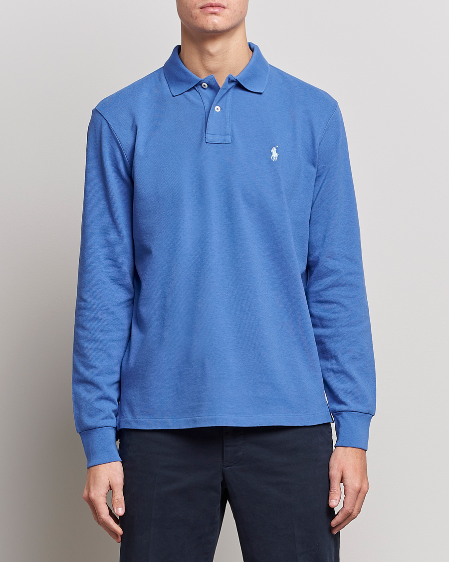 Herren |  | Polo Ralph Lauren | Custom Slim Fit Long Sleeve Polo Maidstone Blue